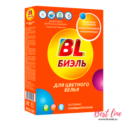 Стиральный порошок BL (Биэль) Цветное белье АВТОМАТ, 400 гр.